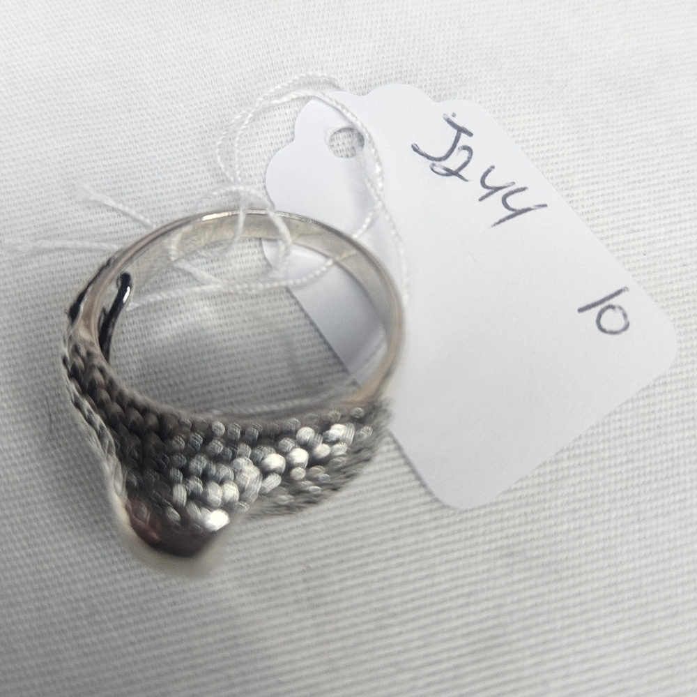 Silver Tone Eagle Statement Ring Sz 10 Euc Chunky… - image 3